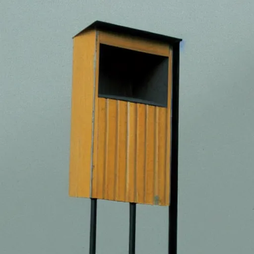 Prompt: a bat box designed by Le Corbusier