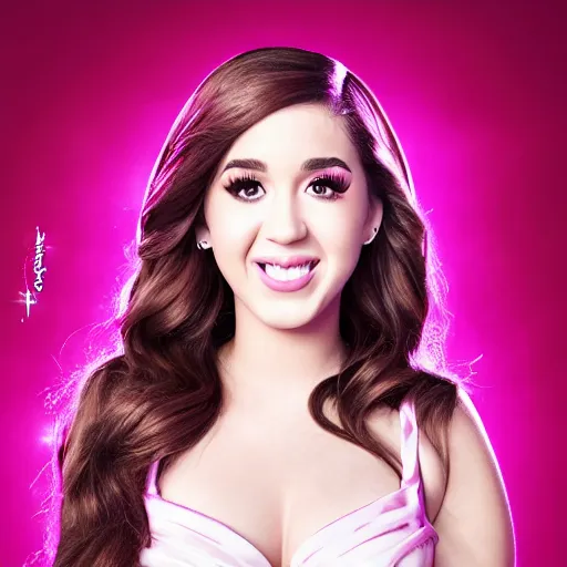 Image similar to photograph of Pokimane in the style of Katy Perry’s Teenage Dream album cover, studio lighting, super resolution, Extremely detailed