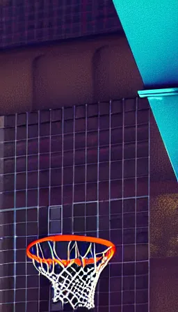 Image similar to basketball dunking graffiti, digital illustration, hyperrealistic, award winning, trending on artstation, rendered in octane, rendered in unreal engine 5, beautiful colors, dark, gritty, urban