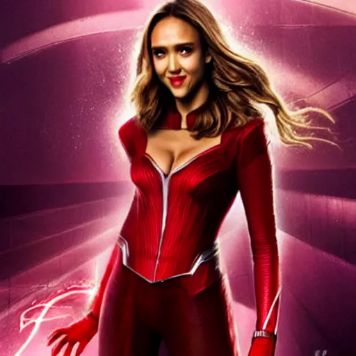 Image similar to Jessica Alba as scarlet witch