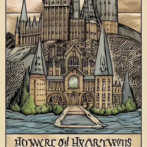 Prompt: Hogwarts after the battle of Hogwarts