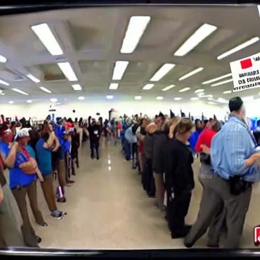 Image similar to Gopro footage of me standing in line in the DMV, POV