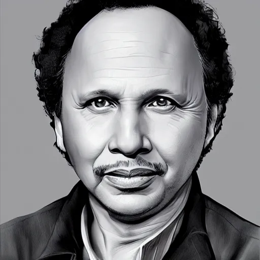 Image similar to billy crystal, portrait, in the style of alex ross, 2 d, 4 k, unreal, intricate, digital painting, highly detailed, artstation, sharp focus, illustration,