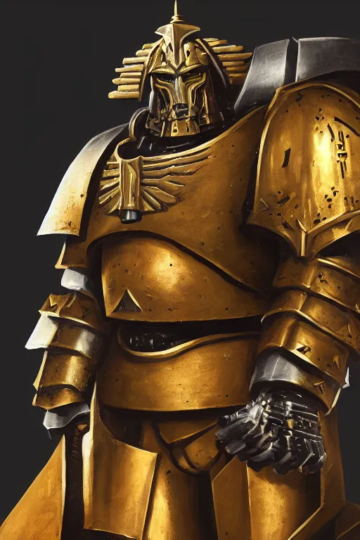 Image similar to armor portrait heros warhammer 4 0 k horus heresy fanart - the primarchs emperor by johannes helgeson animated with vfx concept artist & illustrator global illumination ray tracing hdr fanart arstation zbrush central hardmesh 8 k octane renderer comics stylized