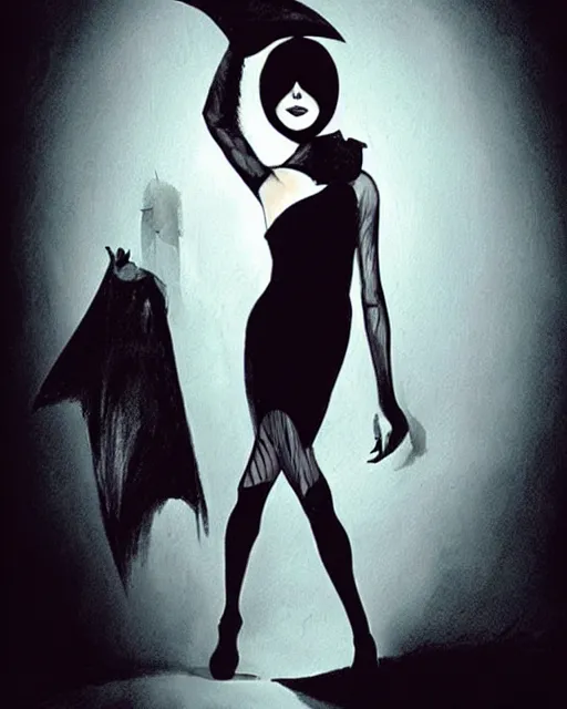 Prompt: style of dave mckean : : gorgeous willa holland : : evil witch, swirling black magic, black dress : : symmetrical face, symmetrical eyes : : full body pose : : gorgeous black hair : : magic lighting, low spacial lighting : :