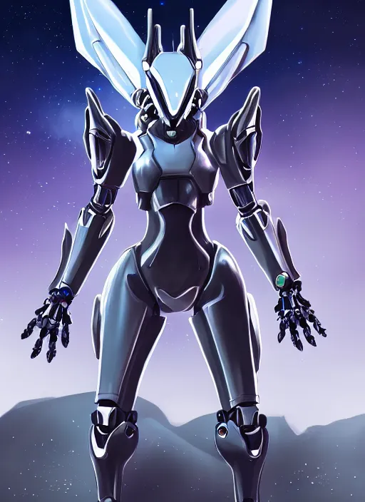 Image similar to cinematic shot, cosmic sized perfectly proportioned stunning beautiful anthropomorphic robot mecha female dragon, space background, larger than galaxies, holding milky way in sharp claws, sleek silver armor, epic proportions, epic size, epic scale, ultra detailed digital art, furry art, macro art, dragon art, giantess art, warframe fanart, furaffinity, deviantart
