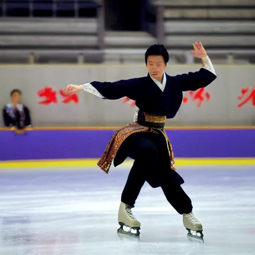 Image similar to figure skating by samurai warriors