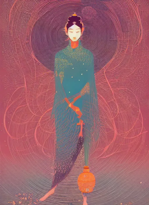 Image similar to nezha by victo ngai