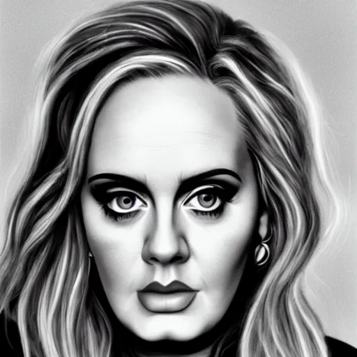 Prompt: singer Adele portrait