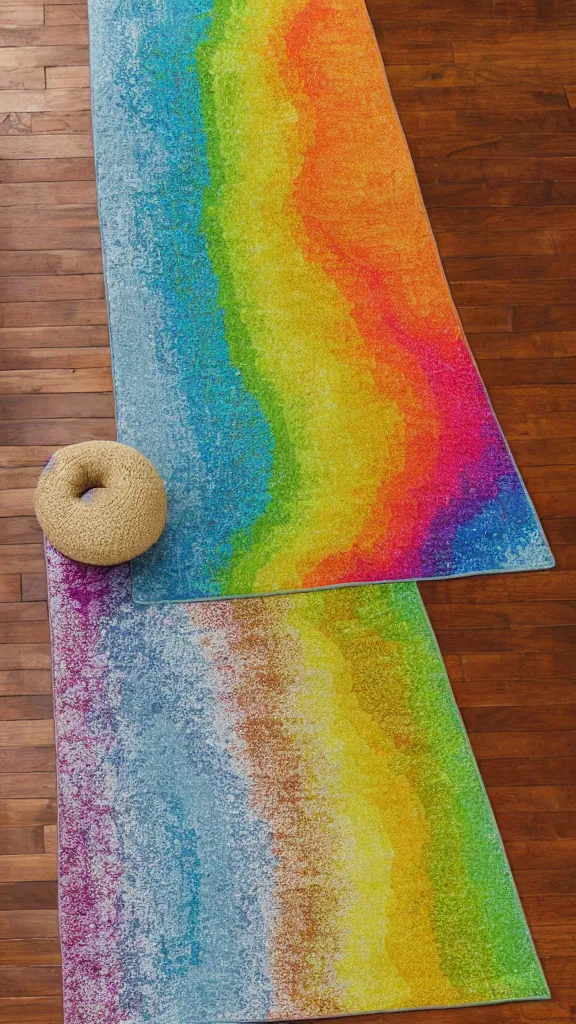 Image similar to Jonathan Adler Rainbow Waterfall Multicolor Rug Design