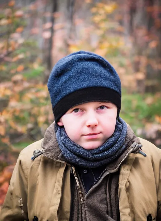 Image similar to portrait photo still of real life young stan marsh, 8 k, 8 5 mm, f. 1 4