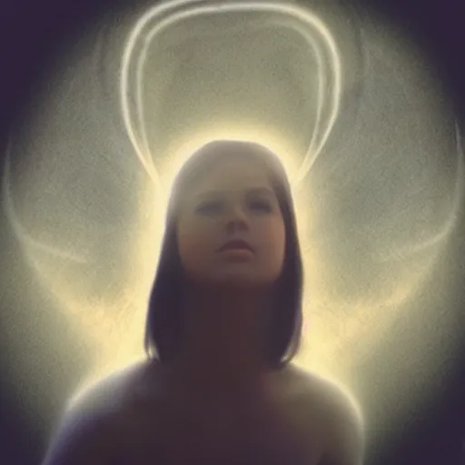 Image similar to an angel with a halo