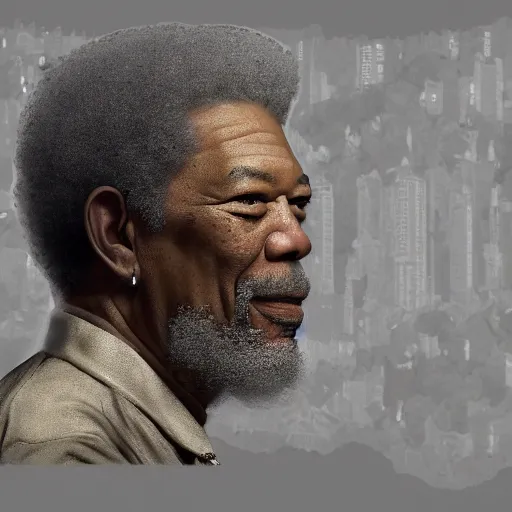 Prompt: an extremely detailed matte painting of a ridiculously good looking morgan freeman that looks like a jewish gigachad in the vietnam war, wearing a ballistic helmet from patton, long curly hair, camouflaged gear, very detailed, jungles of vietnam beautiful, intricate, cinematic, artstation, william bouguereau, alphonse mucha, greg rutkowski, stanley kubrick, octane render