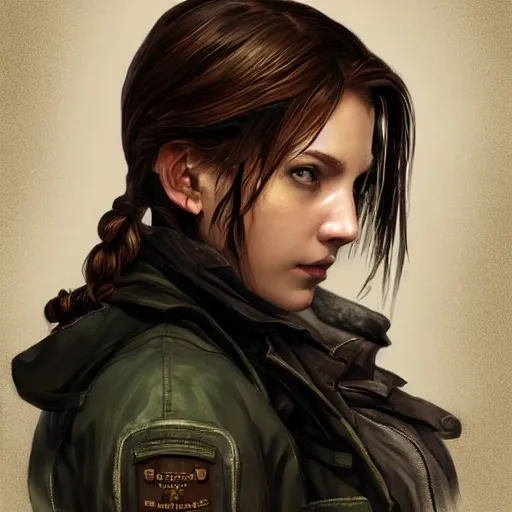 Image similar to Eveline from Resident evil 7, highly detailed, digital painting, artstation, concept art, smooth, sharp focus, illustration, ArtStation, art by artgerm and greg rutkowski and alphonse mucha and J. C. Leyendecker and Edmund Blair Leighton and Katsuhiro Otomo and Geof Darrow and Phil hale and Ashley wood and Ilya repin and Charlie Bowater