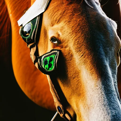 Image similar to close up photograph of very high on weed anthropomorphic horse, stoner eyes, the horse smoked weed, weed background, smoking a blunt, 8 k resolution