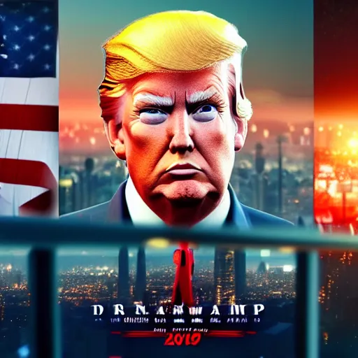 Image similar to A highly detailed screenshot of a new Donald Trump anime inspired by blade runner 2049, HDR, 8k, trending on artstation