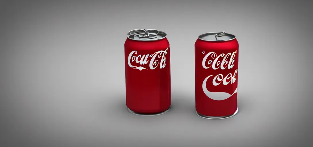 Prompt: 3 d render of a can of coke