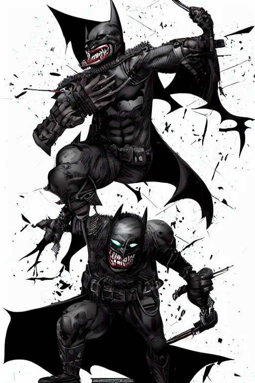 Image similar to the batman who laughs, comic strip style, dynamic lighting, fantasy concept art, trending on art station, stunning visuals, creative, cinematic, portrait, ultra detailed