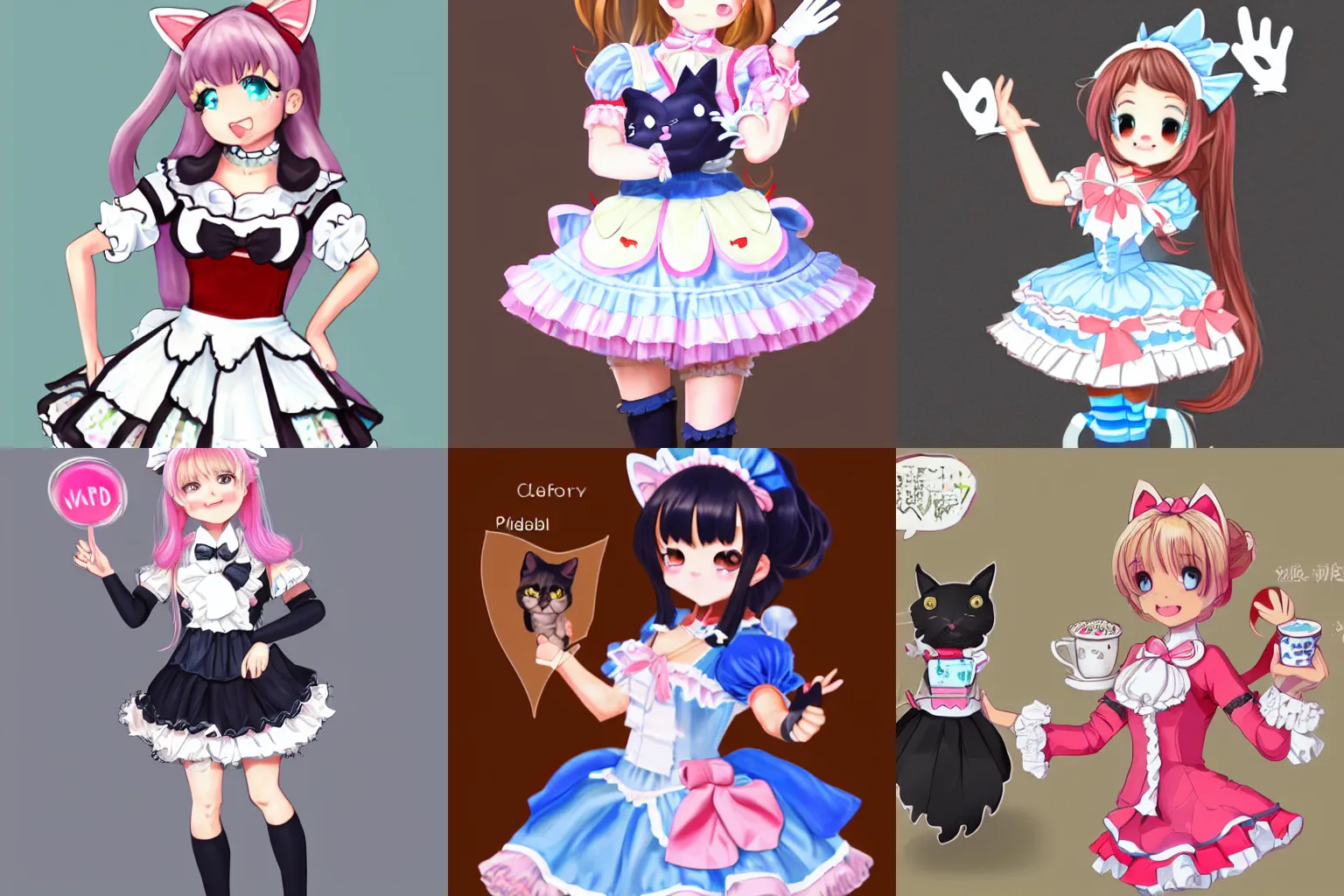 Prompt: Ben Shapiro wearing a cute, frilly, and high-quality cat café maid costume and doing the paw gesture, award-winning digital art on Pixiv, trending on Artstation