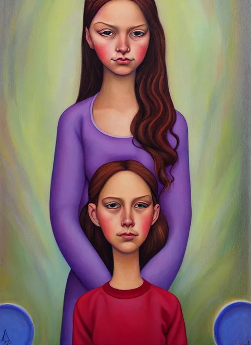 Image similar to a portrait of a pretty young lady by aaron jasinski