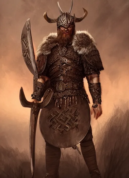 Image similar to aesthetic digital illustration of a kneeling viking warrior, by anne stokes, greg rutkowski, and brian belle din | dirty and bloody, concept art, character concept, matte background. unreal engine, finalrender, centered, deviantart, artgerm