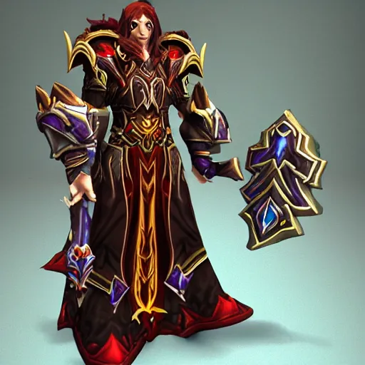 Image similar to Blood Elf Paladin in the style of Samwise Didier