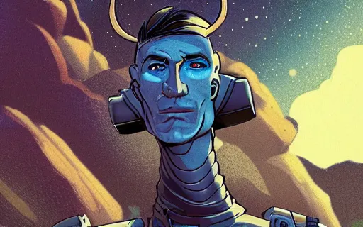 Image similar to Tom Weilguny, a ruggedly handsome Austrian man in a space ranger unform. He has a light stubble, left ear larger than the right, short mohawk, blue eyes, scar under his lower lip. He's stading in front of a night sky, surrounded by several large moths, intricate, highly detailed, smooth, artstation, digital illustration by Ruan Jia and Mandy Jurgens and Artgerm and Wayne Barlowe and Greg Rutkowski and Zdislav Beksinski