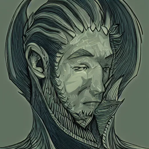 Prompt: man with the soul of a dragon, digital art, dragon coiling