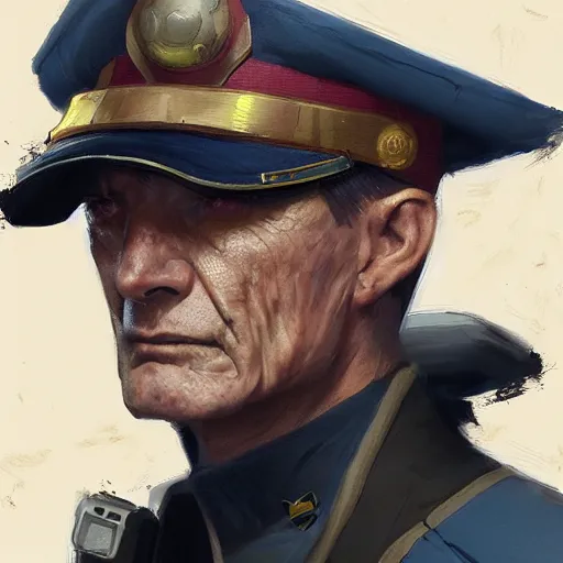 Image similar to portrait of a man by greg rutkowski, old admiral jagged fel, star wars expanded universe, he is about 6 0 years old, wearing uniform of the galactic alliance navy, highly detailed portrait, digital painting, artstation, concept art, smooth, sharp foccus ilustration, artstation hq