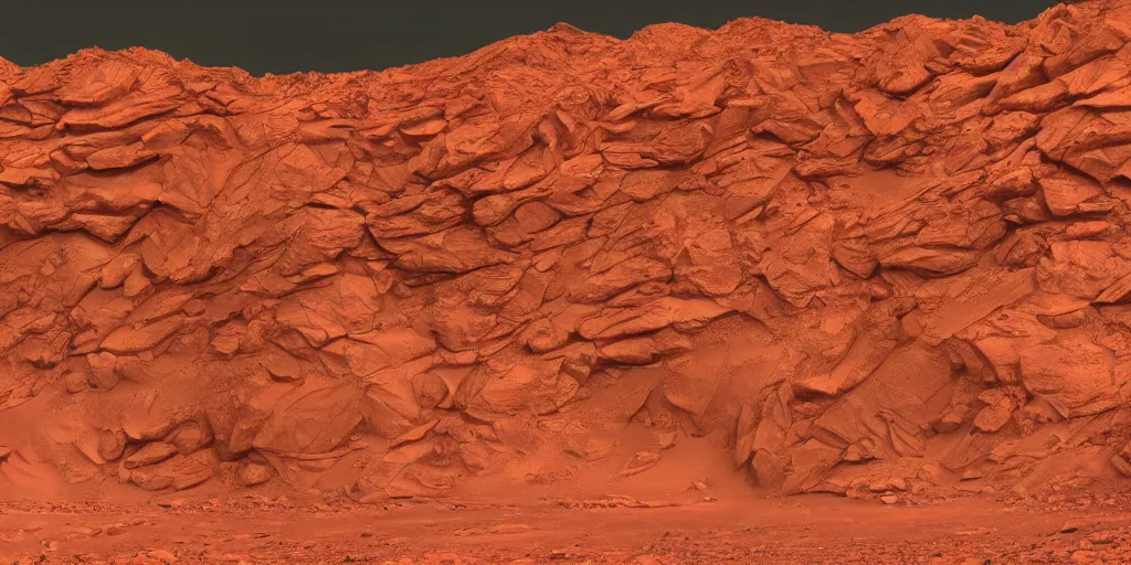 Image similar to busts of queens and empresses carved into a red mountain range on mars, sci - fi, landscape, fantasy