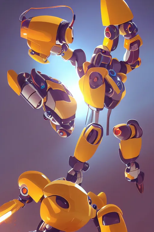 Image similar to metabots medabots medarotto medarot robot minimalist comics, behance hd by jesper ejsing, by rhads, makoto shinkai and lois van baarle, ilya kuvshinov, rossdraws global illumination ray tracing hdr radiating a glowing aura