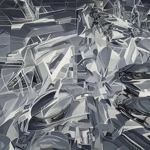 Prompt: car Ash Thorp khyzyl saleem car on the coronation of napoleon : medium size : in oil liquid, organic architecture small size forms structure : 7, u, x, y, o medium size forms: Kazimir Malevich forms : zaha hadid architecture medium size forms: brutalist medium size forms: keyshot, unreal engine 5, high reflections oil, liquid high glossy, high specularity, ultra detailed, 4k, 8k, 16k