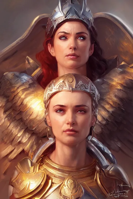 Image similar to amazon valkyrie athena, d & d, fantasy, portrait, highly detailed, headshot, digital painting, trending on artstation, concept art, sharp focus, illustration, art by artgerm and greg rutkowski and magali villeneuve