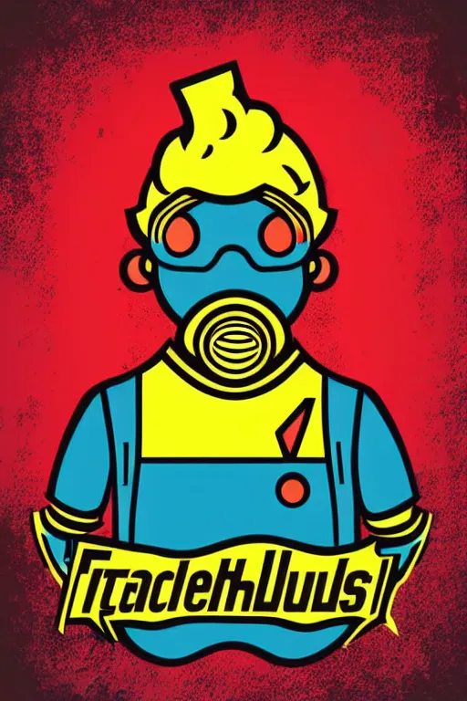 Image similar to fallout 7 6 retro futurist illustration art by butcher billy, sticker, colorful, illustration, highly detailed, simple, smooth and clean vector curves, no jagged lines, vector art, smooth andy warhol style