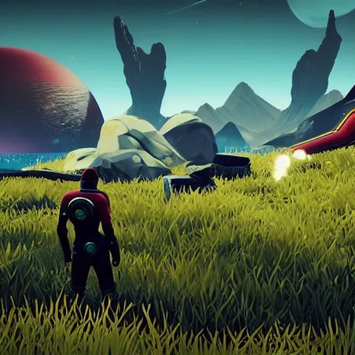 Image similar to No Mans Sky, game, Sean Murray