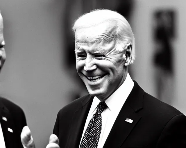 Image similar to president joe biden face to face with president joe biden, nikon 3 5 mm, photograph