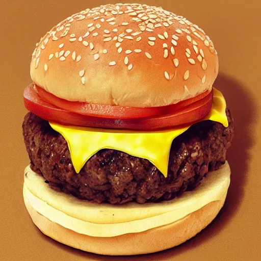 Image similar to a hamburger made out of ice