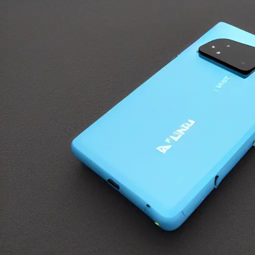 Image similar to a futuristic smartphone based on the design of the nokia lumia in yellow