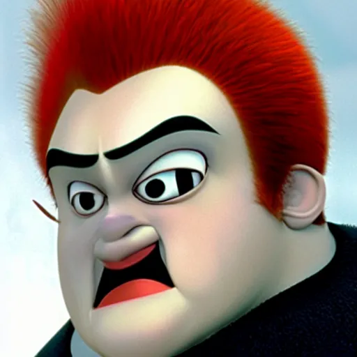 Image similar to syndrome from the incredibles in rudolph the red nosed reindeer