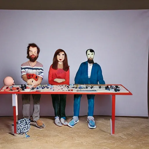 Image similar to claymation boards of canada photoshoot