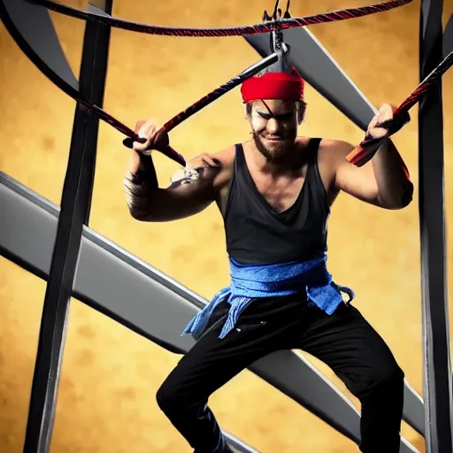 Prompt: PewDiePie as a ninja warrior, photorealistic, ue5