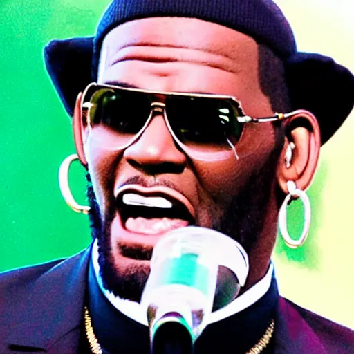 Prompt: r kelly in a rollercoaster screaming