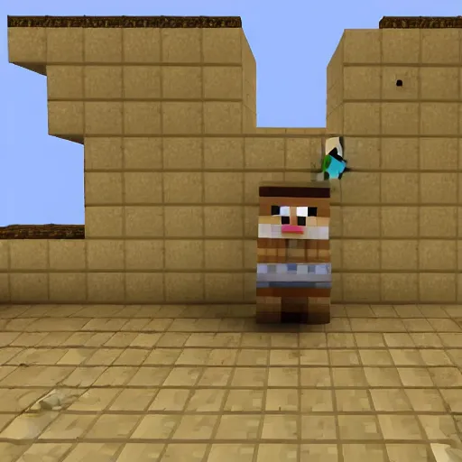 Image similar to hamster in minecraft