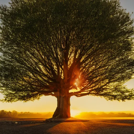 Image similar to the biggest tree, golden hour