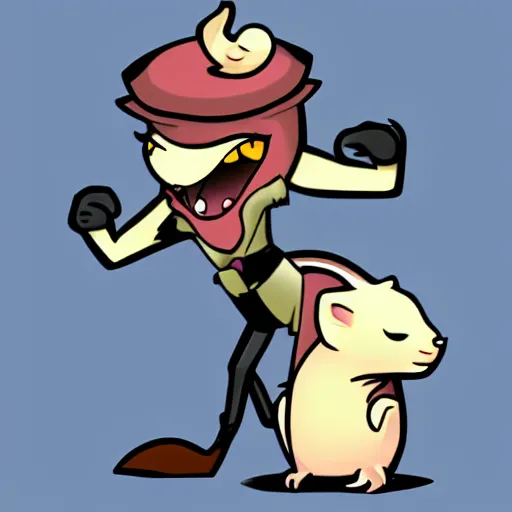 Image similar to Ferret Pogging, Discord Emote, Cartoony