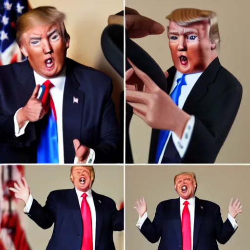 Prompt: donald trump playing with himself