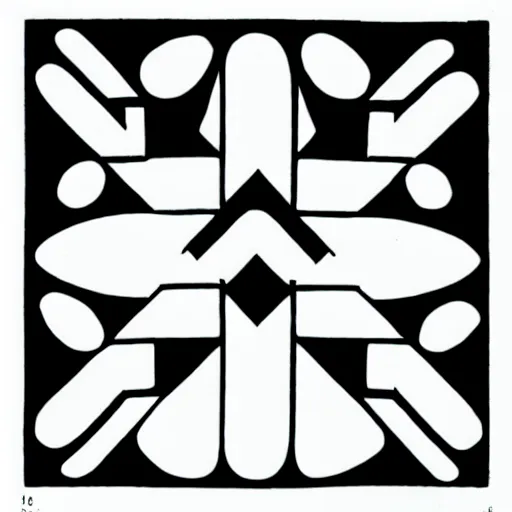 Image similar to black and white symbol by karl gerstner, monochrome, 8 k scan, centered, symetrical, satisfying, bordered