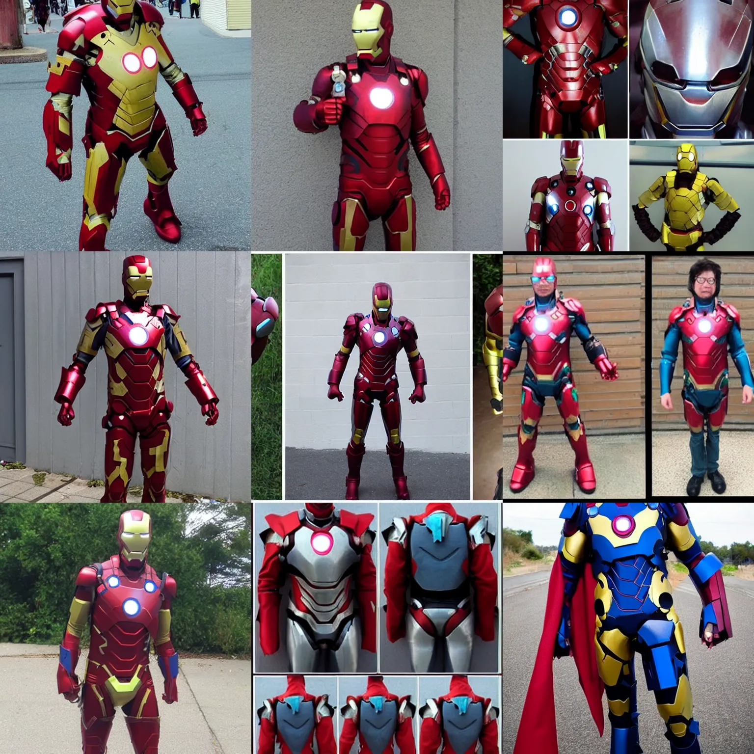 Prompt: low cost ironman cosplay