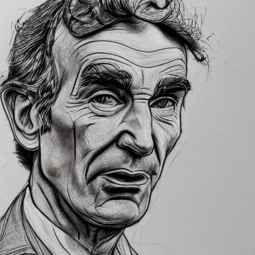 Image similar to a realistic yet scraggly portrait sketch of the side profile of a stern and sophisticated bill nye, trending on artstation, intricate details, in the style of frank auerbach, in the style of sergio aragones, in the style of martin ansin, in the style of david aja, in the style of mattias adolfsson