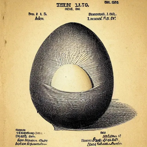 Prompt: an egg as a us patent